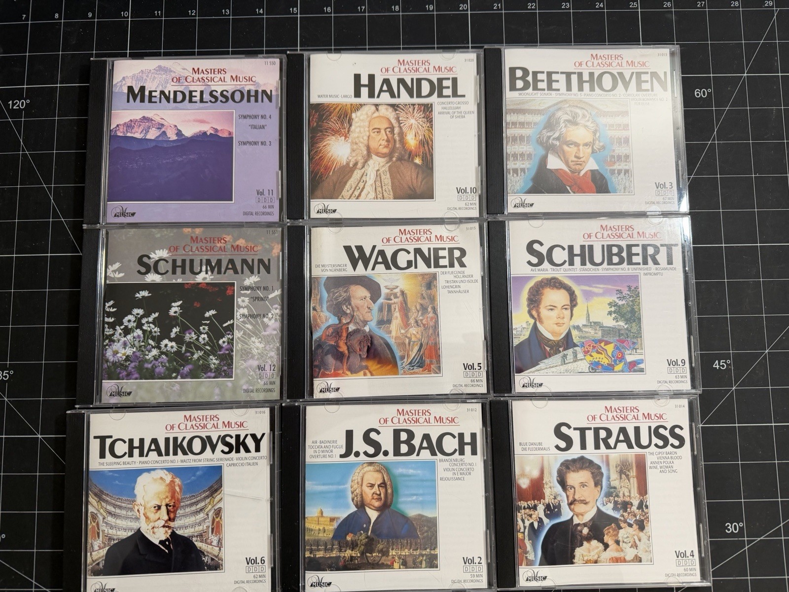 Masters of Classical Music CD Lot of 9 Beethoven Bach Handel Wagner Schubert
