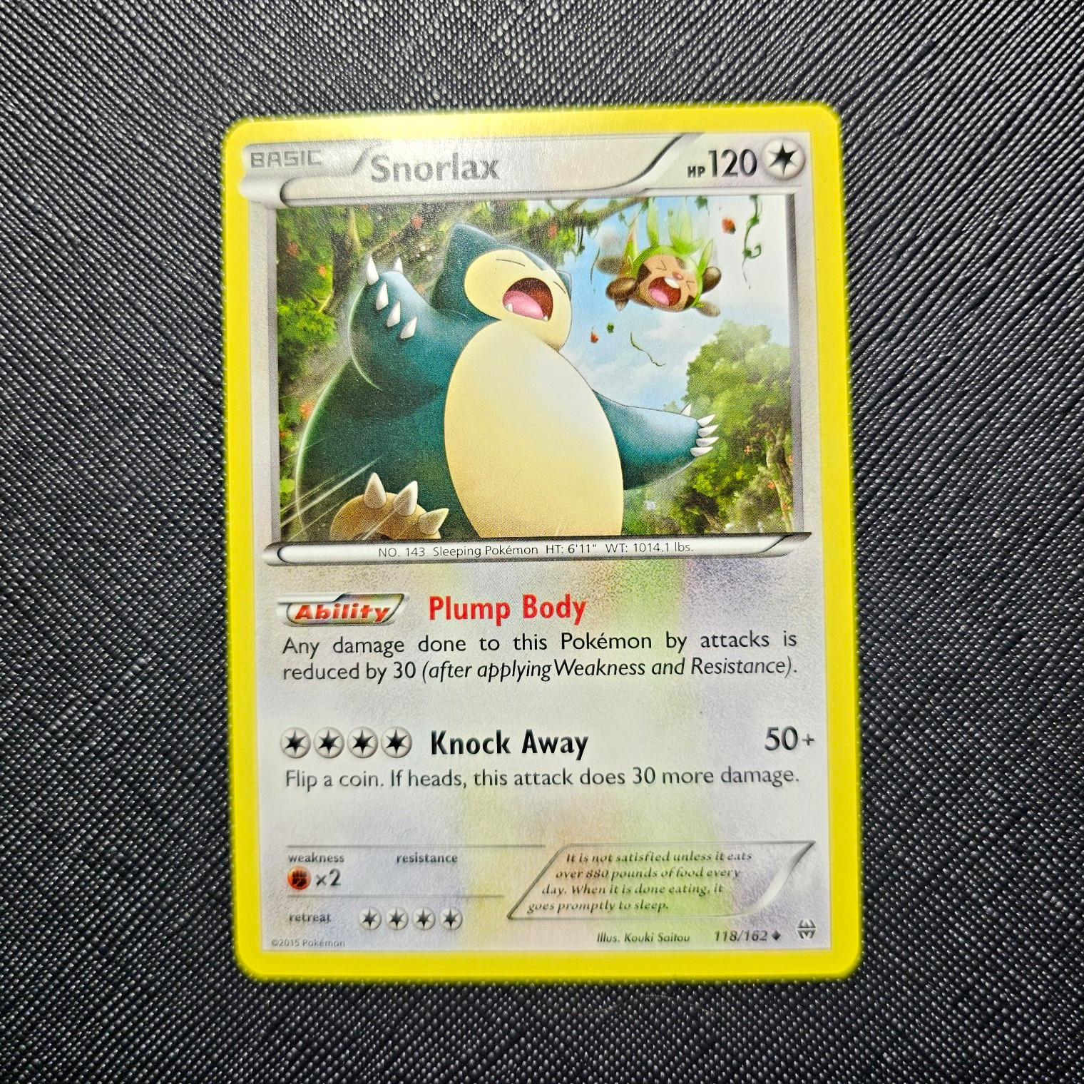 Pokemon TCG Breakthrough Snorlax 118/162 ENG 120HP Pokemon TCG Breakthrough Snorlax 118/162 ENG 120HP