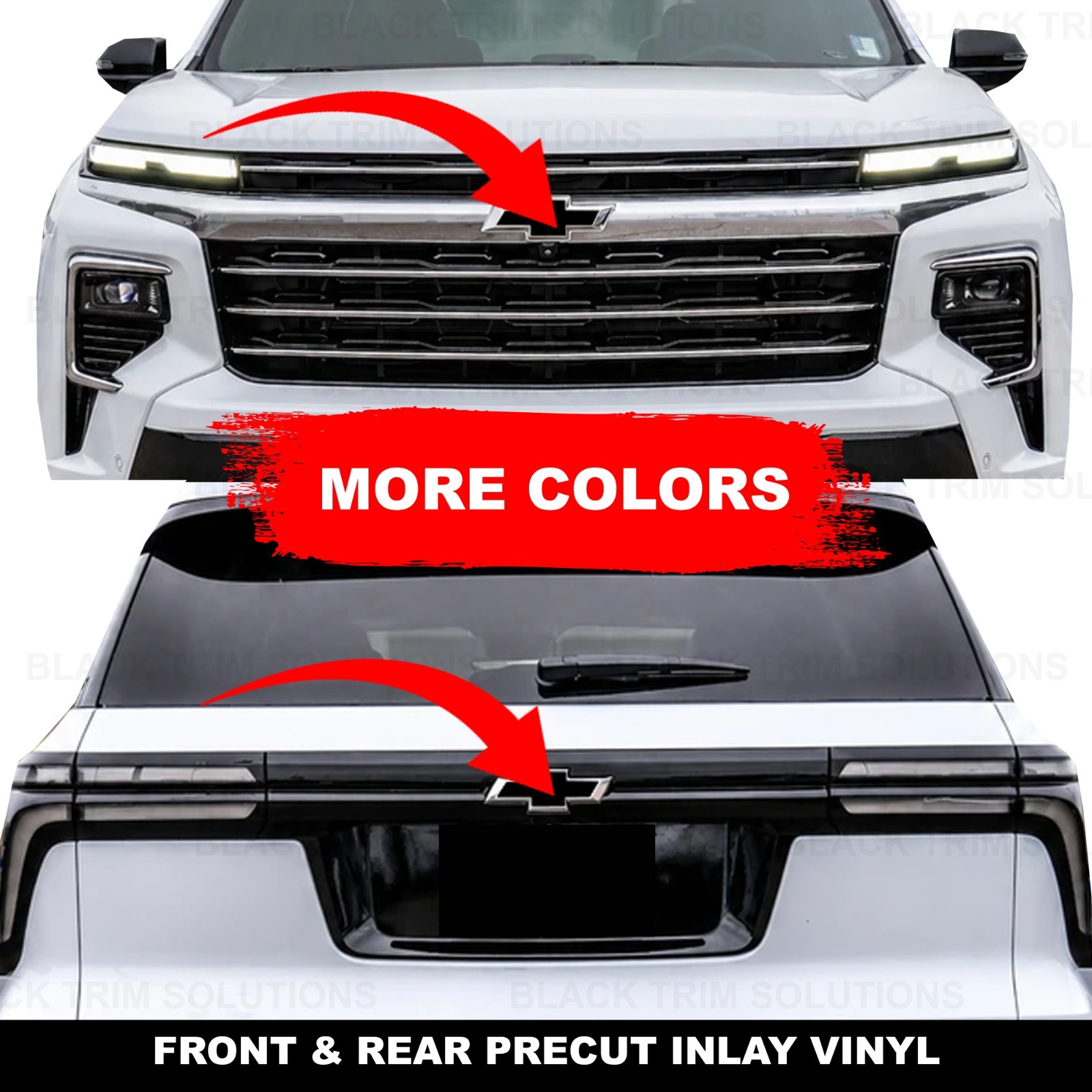 For 2024-2026 Chevy Traverse PreCut Vinyl DECALS on Front & Rear Emblem 2025