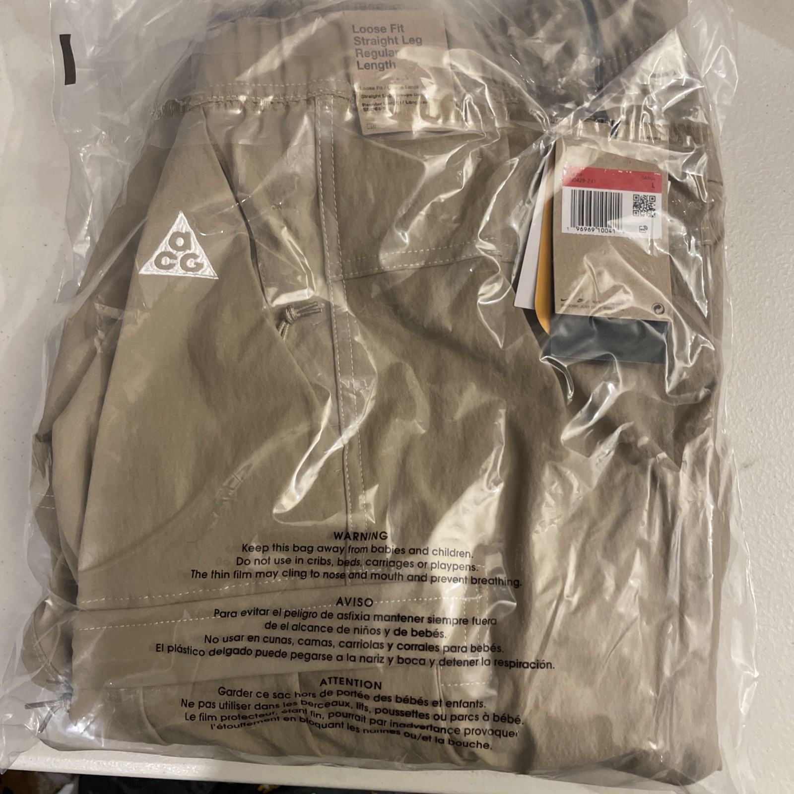 Nike ACG Smith Summit 2 In 1 Cargo Pants FN0428-247 Khaki (Men’s Large) L Nike ACG Smith Summit 2 In 1 Cargo Pants FN0428-247 Khaki (Men’s Large) L