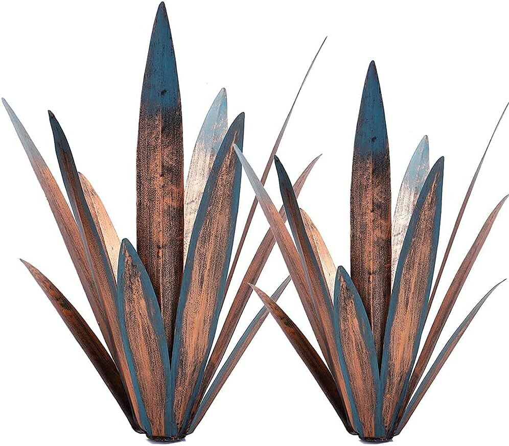 Handmade Colorful Agave Metal Yard Art Diy Indoor Outdoor Garden Sculpture Set Handmade Colorful Agave Metal Yard Art Diy Indoor Outdoor Garden Sculpture Set