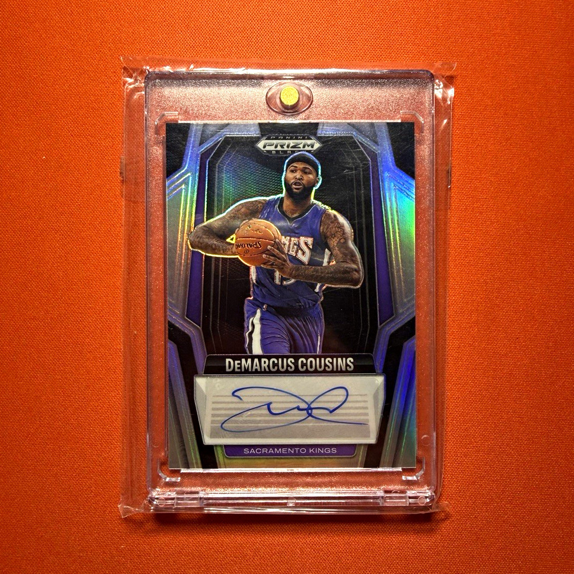 Panini Prizm Black Signatures Silver Prizm DeMarcus Cousins Auto #SIG-COU Panini Prizm Black Signatures Silver Prizm DeMarcus Cousins Auto #SIG-COU