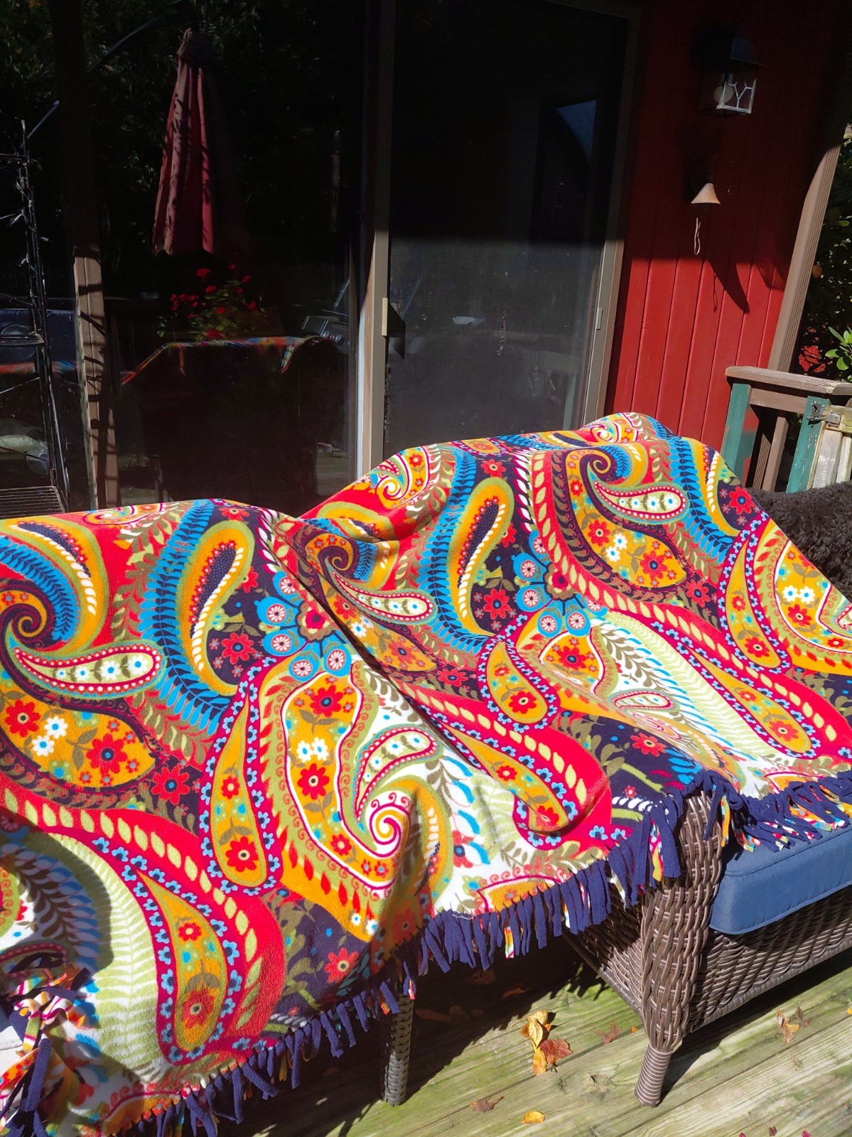 VTG Vibrant Boho Paisley Handmade Heavy Sofa/Chair Throw - 80\ VTG Vibrant Boho Paisley Handmade Heavy Sofa/Chair Throw - 80\