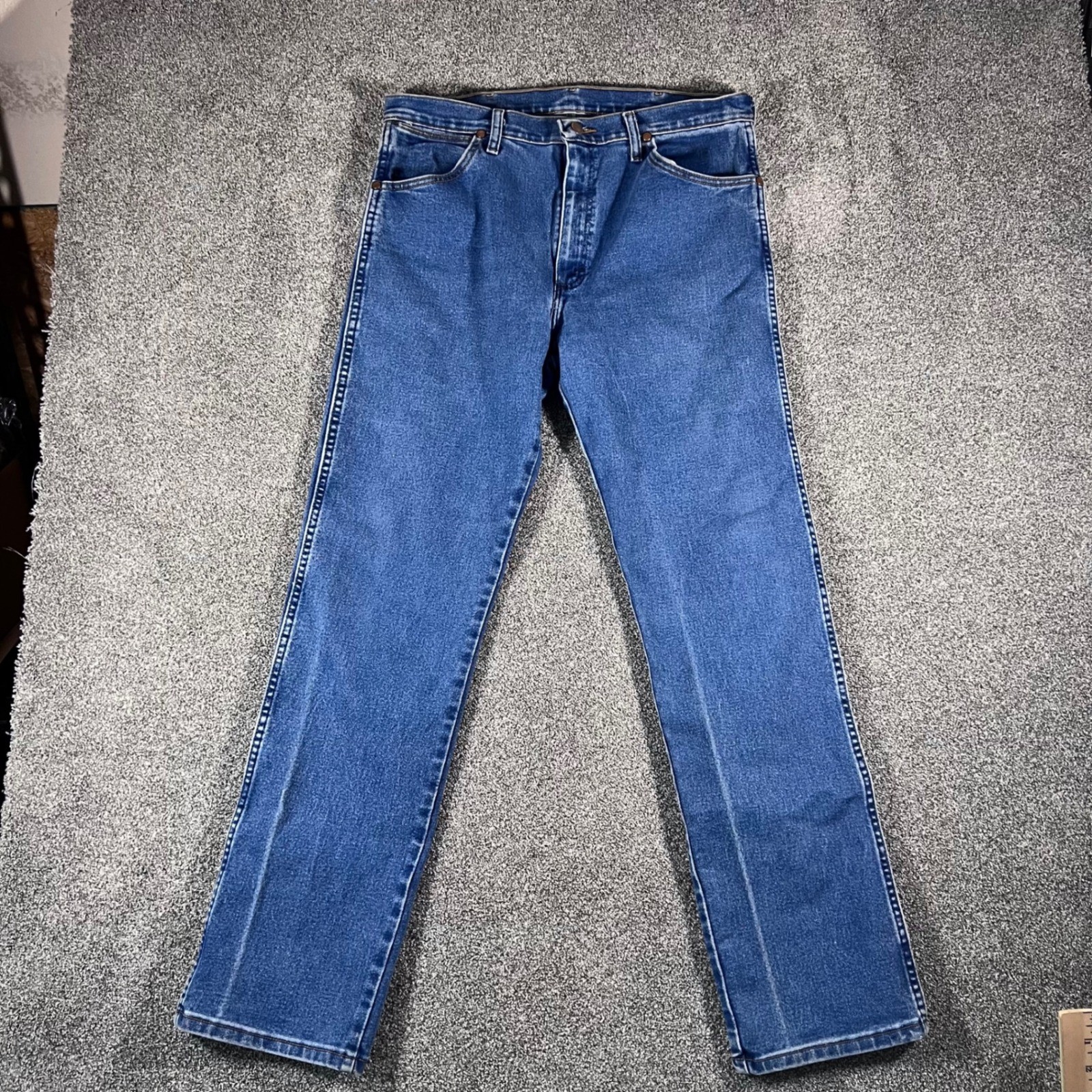Wrangler Cowboy Cut Blue Denim Jeans 1013MAFGK 34x34 Straight Leg Western