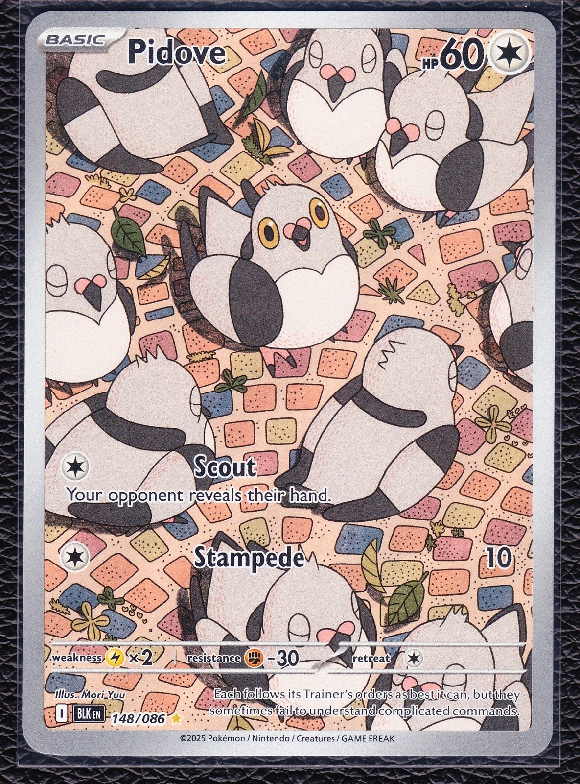 Pidove - 148/086 - Illustration Rare - Pokémon TCG - SV10.5: Black Bolt - NM