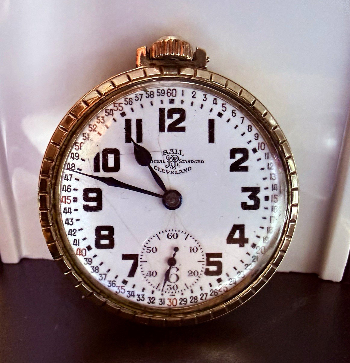 Ball Official RR Standard 435C 21J Pocket Watch Railroad Grade Gold Filled Case