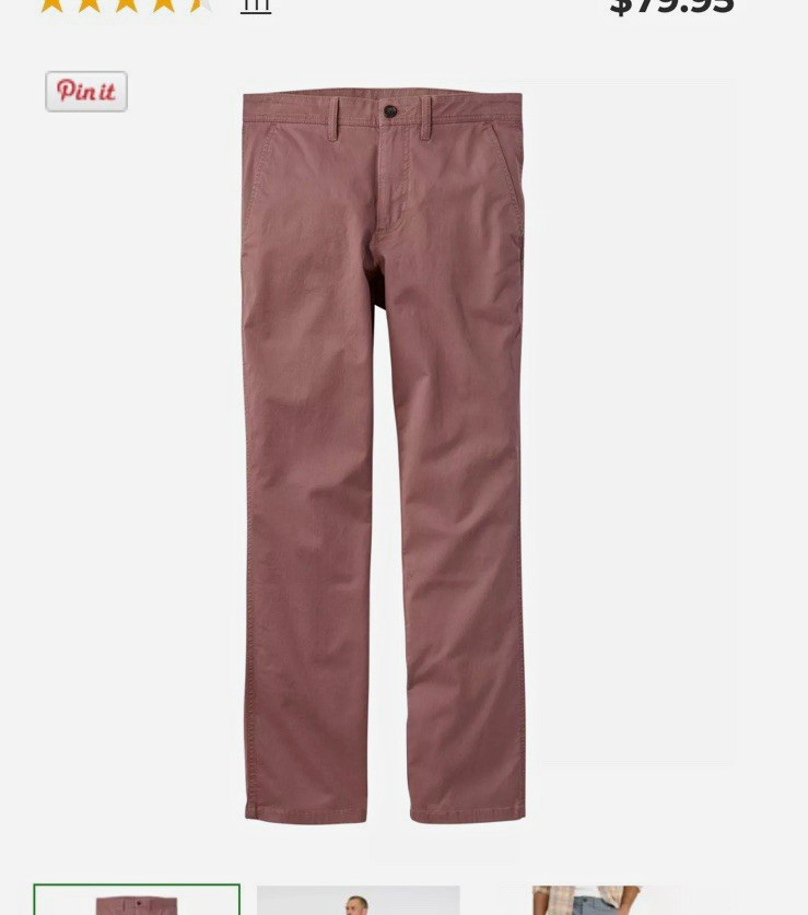 L.L.Bean Men\'s Sunwashed Khaki Pants Standard Fit Solid Clay Dust W32 Fall 2026 L.L.Bean Men\'s Sunwashed Khaki Pants Standard Fit Solid Clay Dust W32 Fall 2026