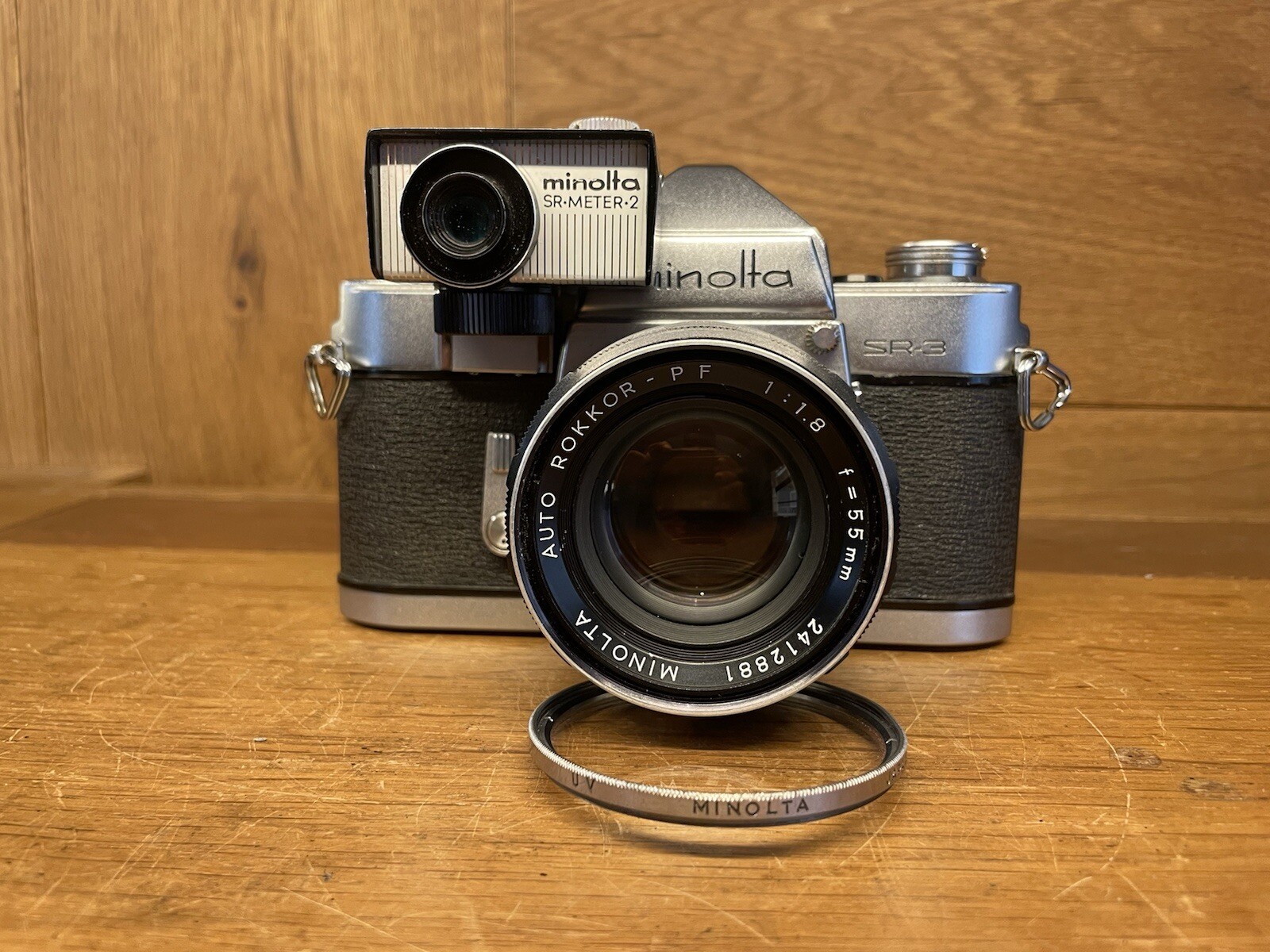 *Rare Early Model : Near Mint* Minolta SR-3 Film Camera Auto Rokkor 55mm F/1.8