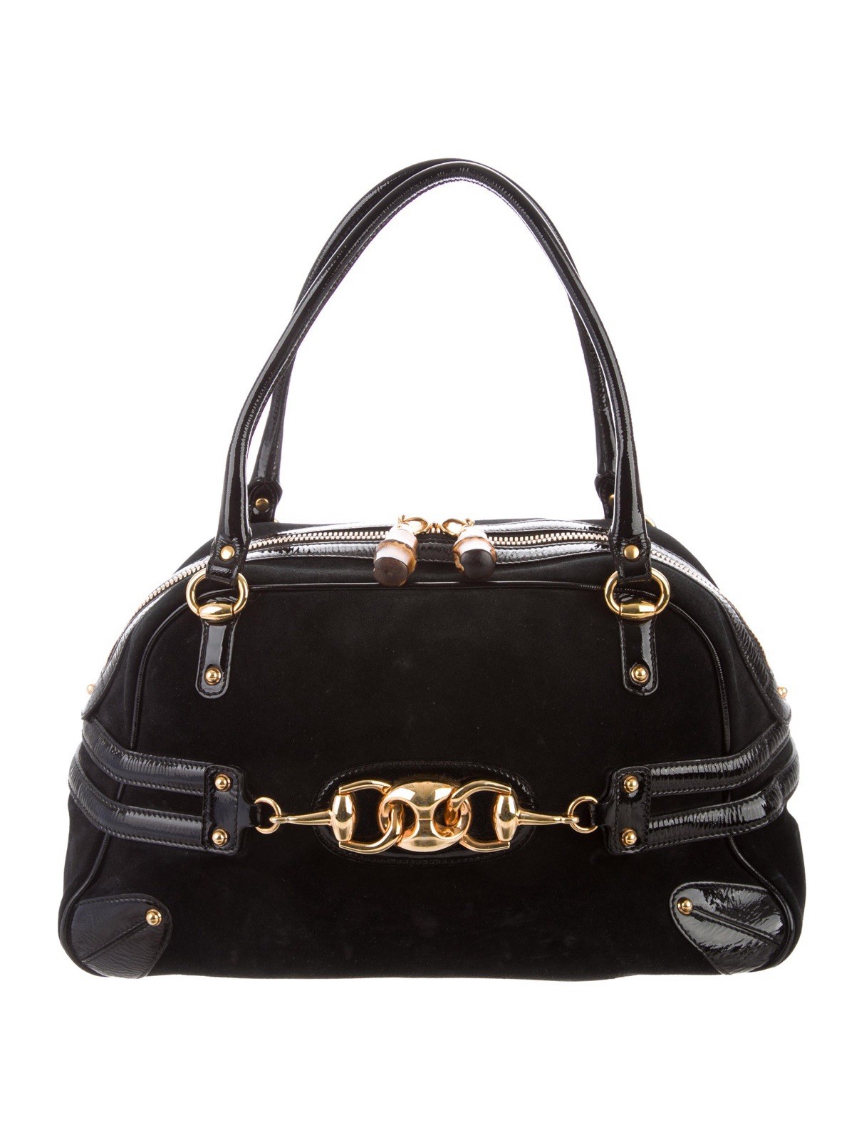 Authentic Gucci Wave Horsebit Bamboo Boston Bag | EXCELLENT CONDITION | Vintage