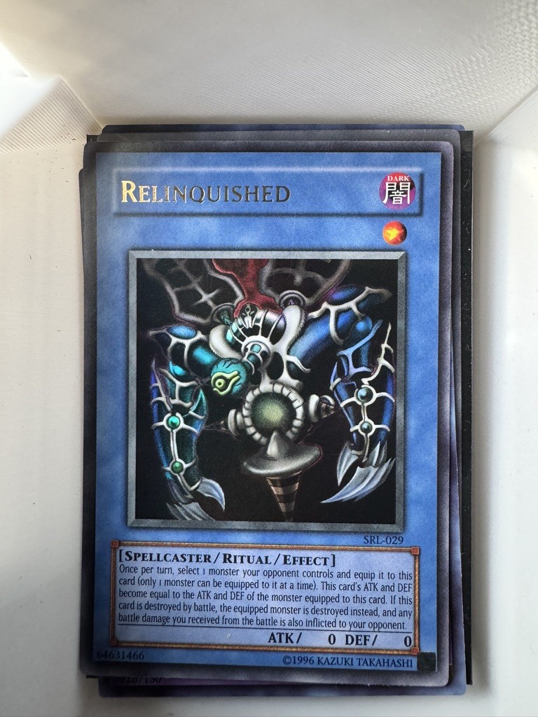 Relinquished Unlimited Ultra Rare Spell Ruler SRL-029 NM Relinquished Unlimited Ultra Rare Spell Ruler SRL-029 NM