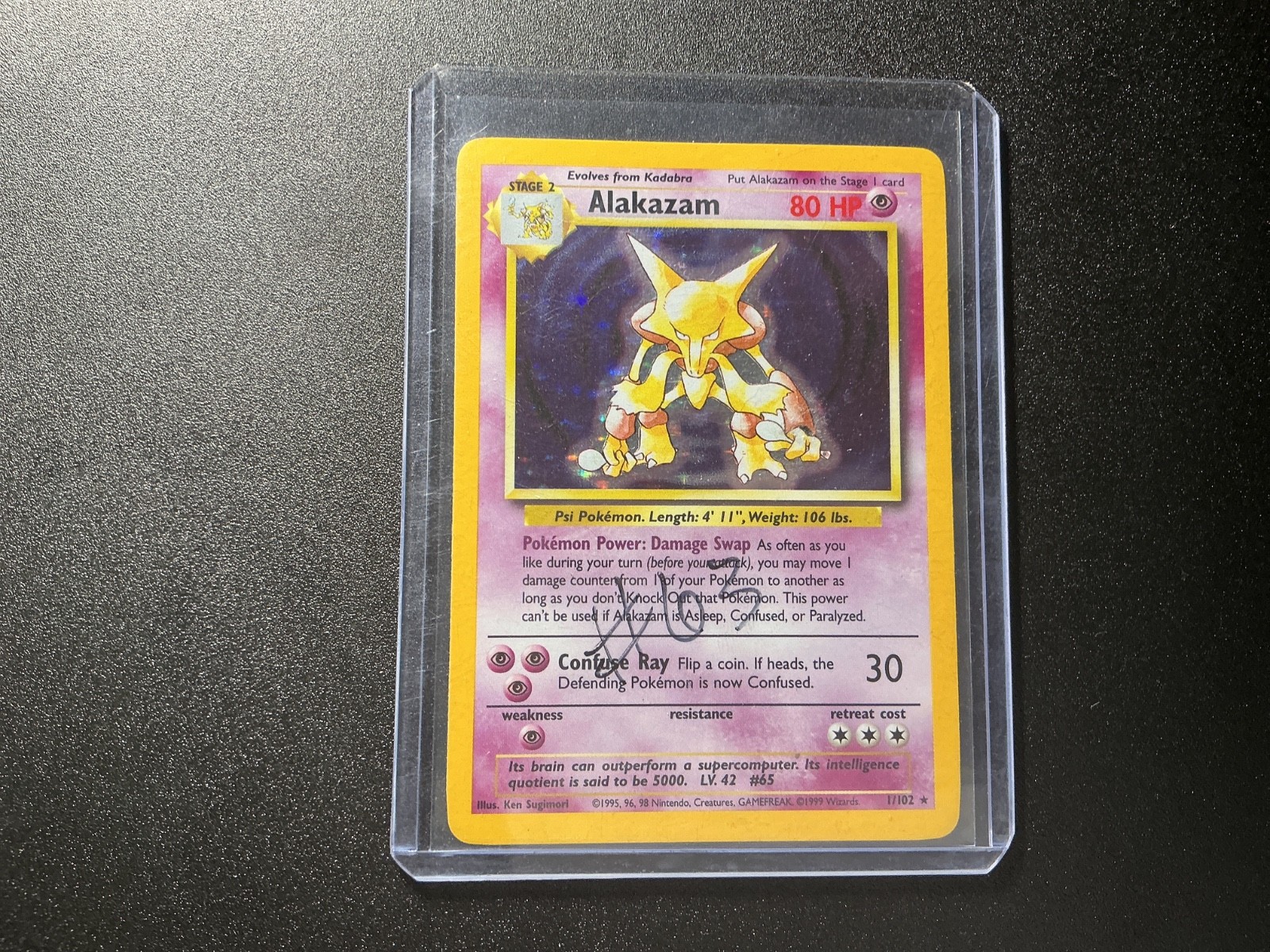 Alakazam #1 Pokemon Base Set HOLO Alakazam #1 Pokemon Base Set HOLO