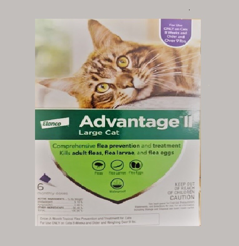 Advantage II Flea Spot Treatment Large Cats (over 9 lbs/ 6 Doses)- Advantage II Flea Spot Treatment Large Cats (over 9 lbs/ 6 Doses)-