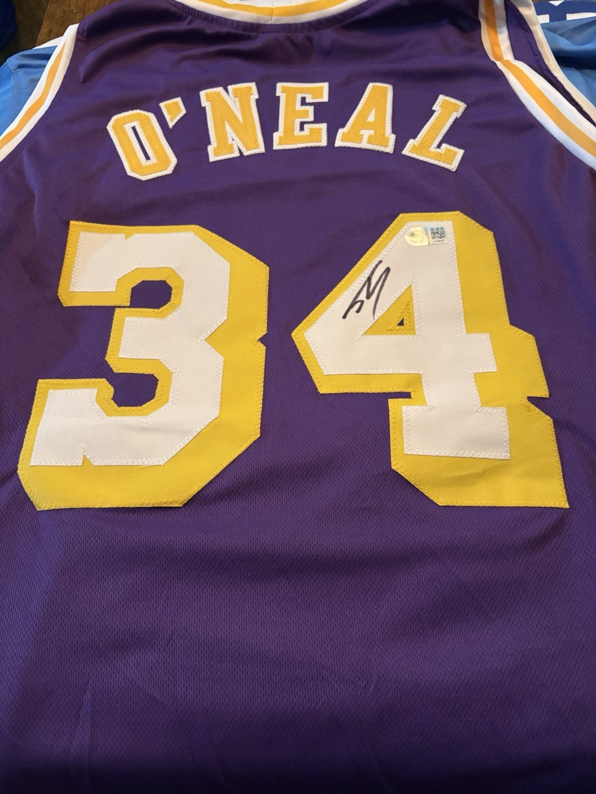 Los Angeles Lakers Shaquille O\'Neal Autographed Jersey Authenticated By SWAU Los Angeles Lakers Shaquille O\'Neal Autographed Jersey Authenticated By SWAU