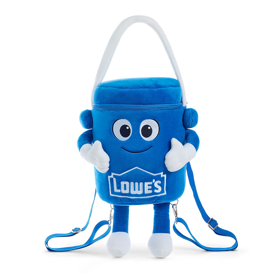 Lowe\'s Big Blue Bucket Plush Backpack Lowe\'s Big Blue Bucket Plush Backpack