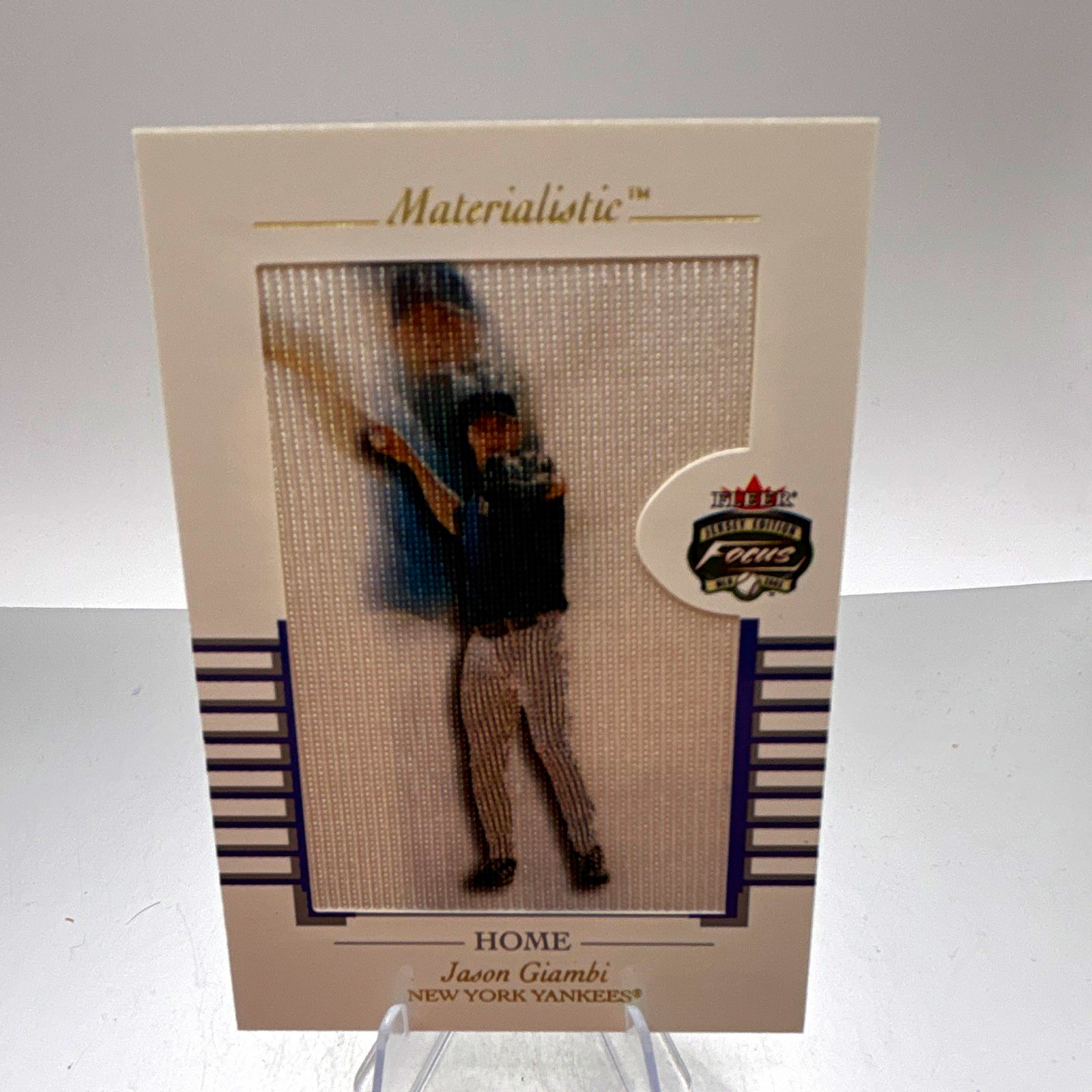 Fleer 2002 Focus Jersey Edition Materialistic Home Jason Giambi #11 M /50 Fleer 2002 Focus Jersey Edition Materialistic Home Jason Giambi #11 M /50