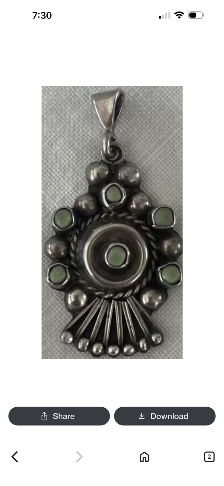 Vintage Sterling Silver Pendant Vintage Sterling Silver Pendant