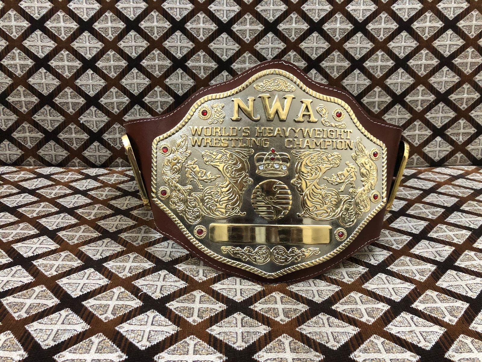 NWA BIG GOLD Championship Title belt Belt Multi Layered 8mm Zinc 3D