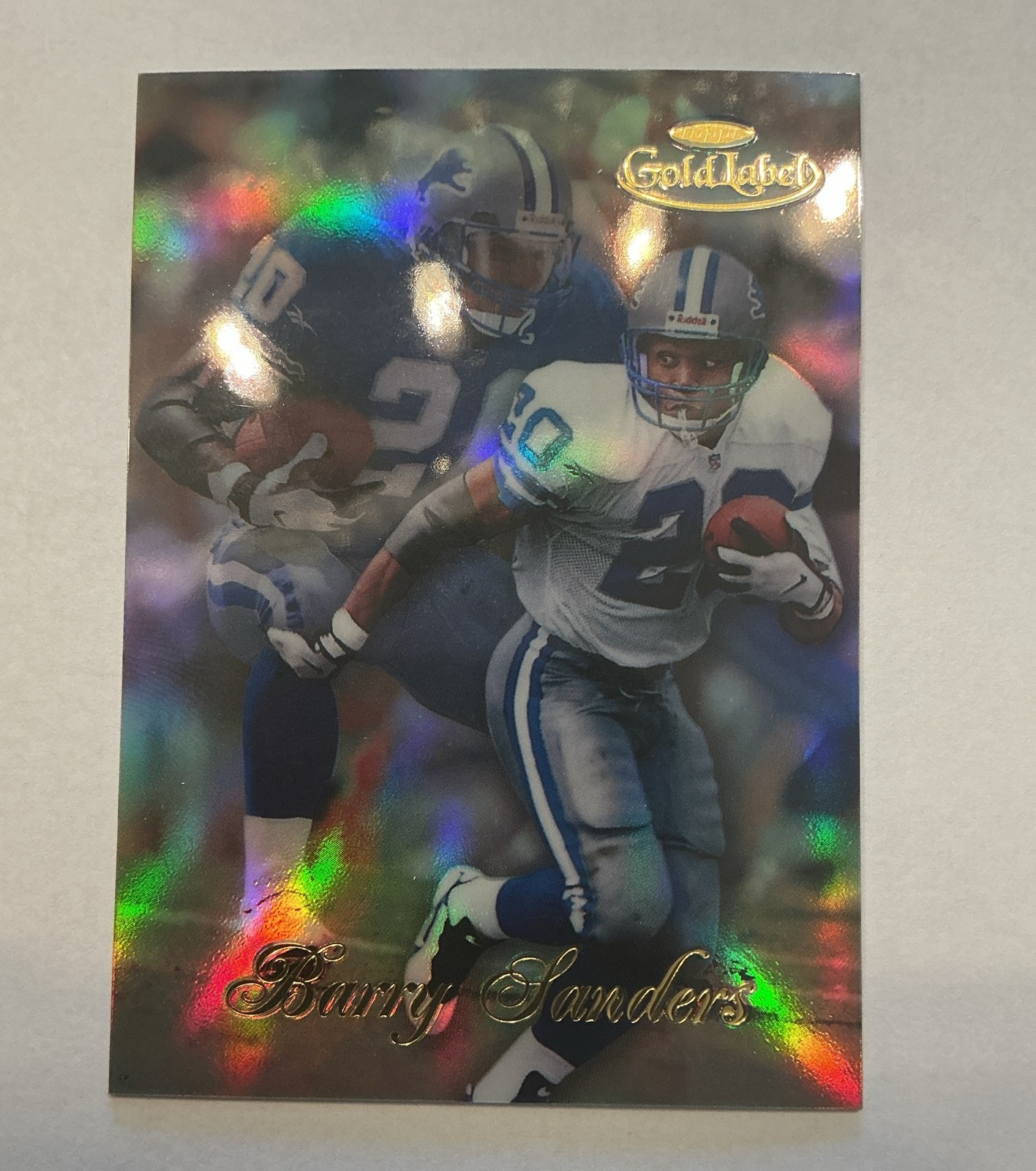 1998 Topps Gold Label - Barry Sanders #100 Class 1 1998 Topps Gold Label - Barry Sanders #100 Class 1