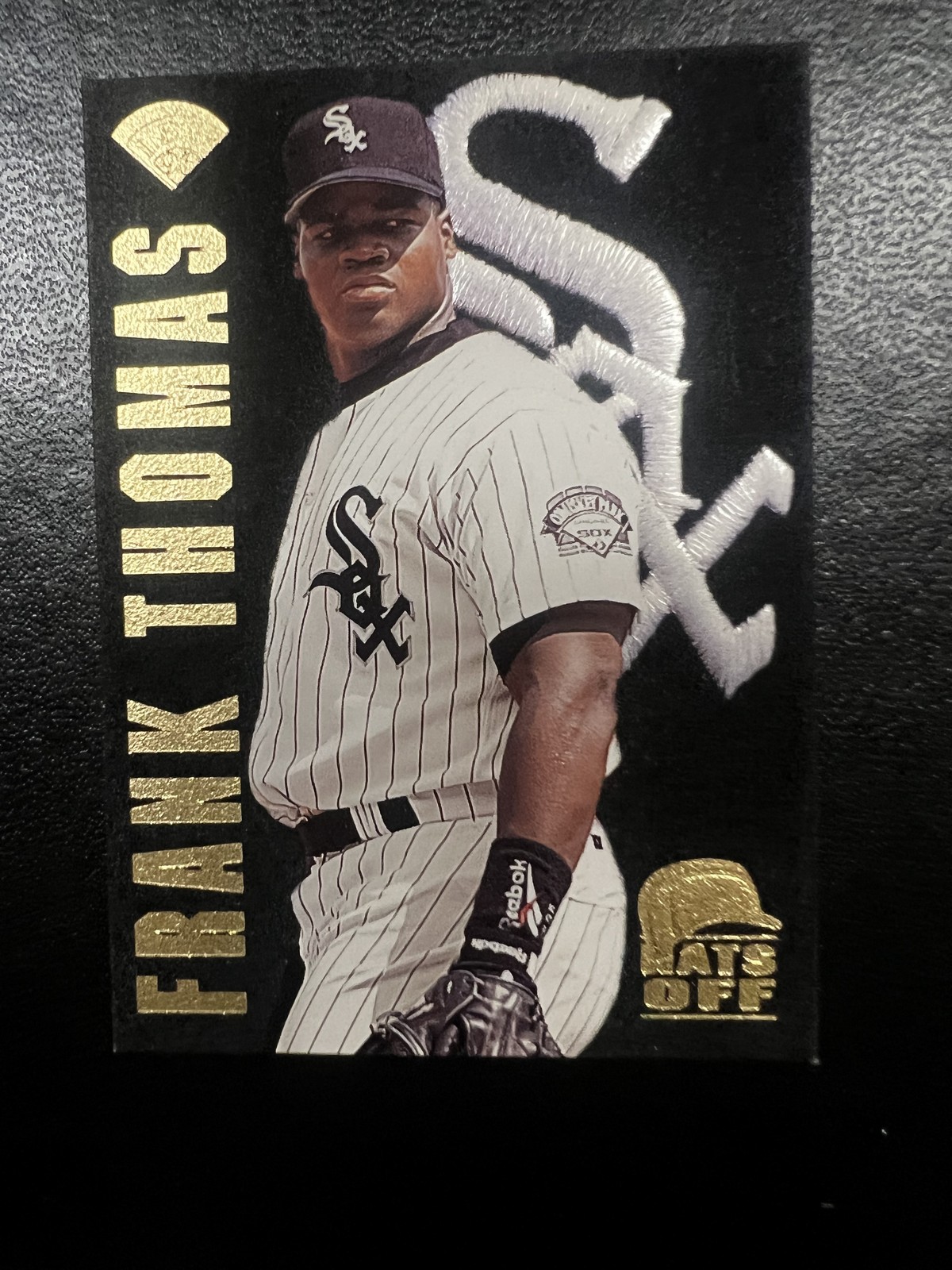1996 Leaf #3 Frank Thomas Hats Off #/5000 1996 Leaf #3 Frank Thomas Hats Off #/5000