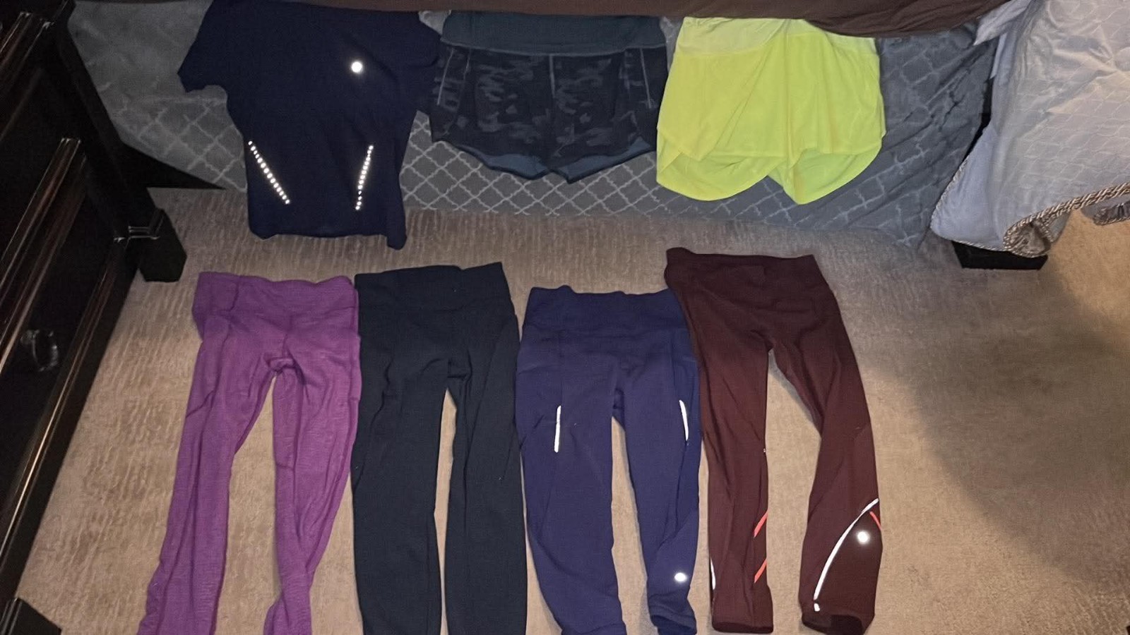 huge Lot 7 Lululemon Leggings Sz 6, shirt, shorts, blue purple yellow navy yoga huge Lot 7 Lululemon Leggings Sz 6, shirt, shorts, blue purple yellow navy yoga