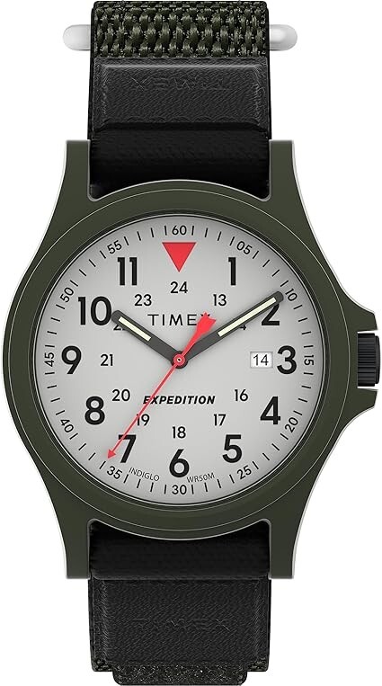Timex Men's Expedition Acadia TW4B29300 - Black/Green 20mm Fabric Strap NEW Timex Men's Expedition Acadia TW4B29300 - Black/Green 20mm Fabric Strap NEW