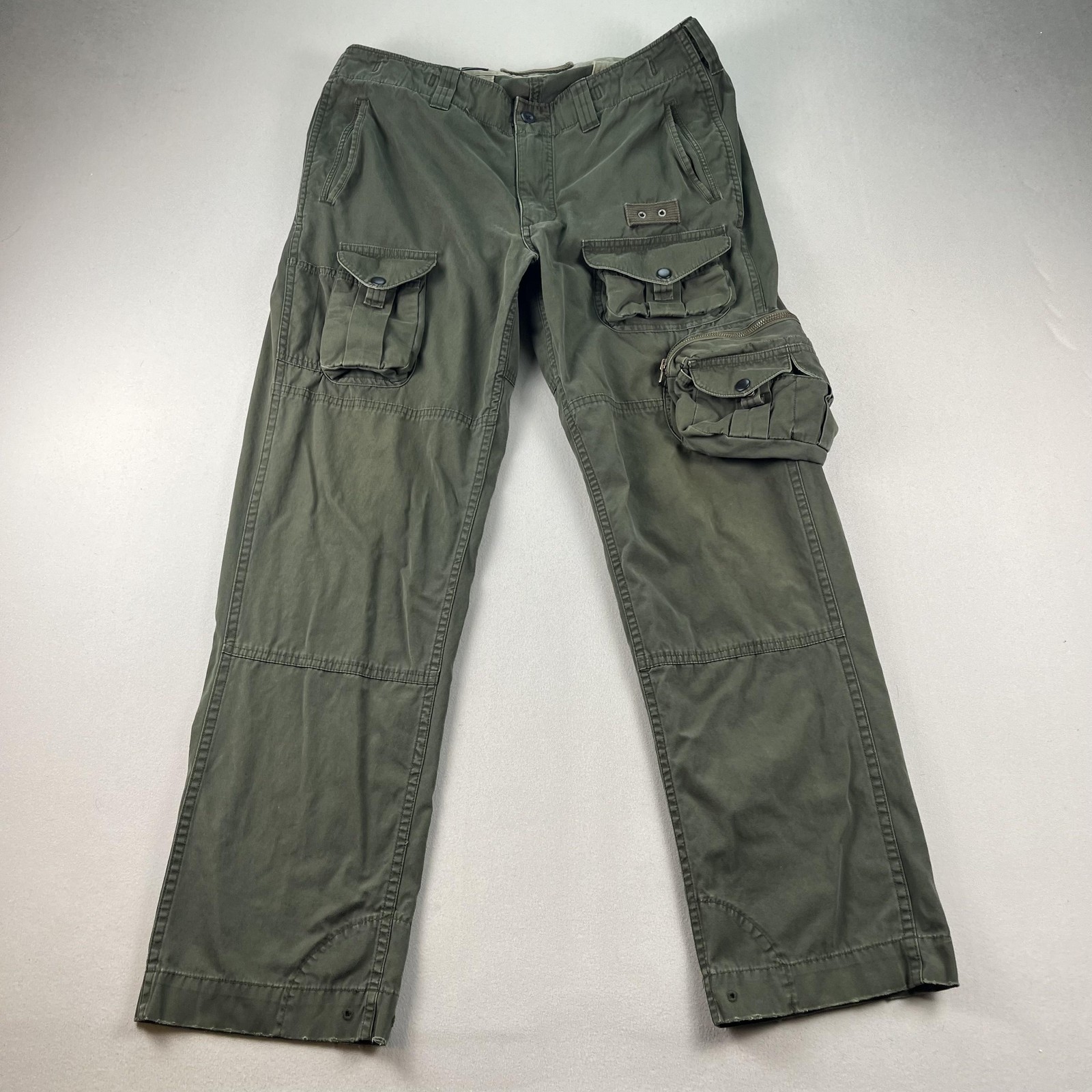 Vintage Polo Ralph Lauren Pants Mens 34x32 Olive Green Chino Cargo Army Military Vintage Polo Ralph Lauren Pants Mens 34x32 Olive Green Chino Cargo Army Military