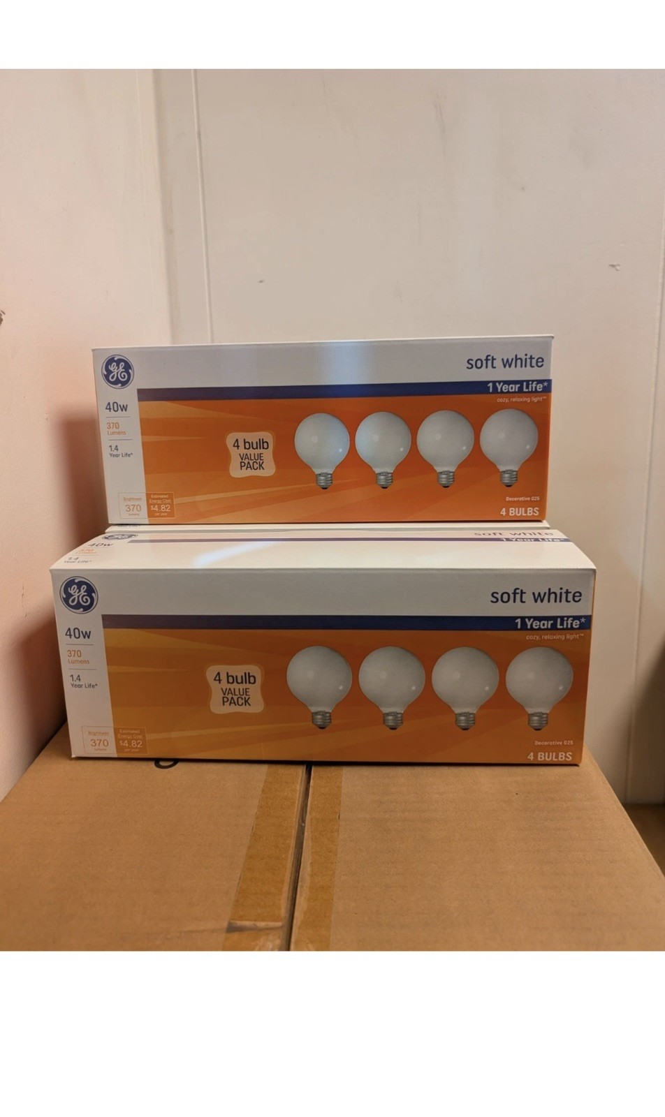 ***LOT OF 24*** GE 40 WATT SOFT WHITE DECORATIVE G25 FROSTED Light Bulbs 40W ***LOT OF 24*** GE 40 WATT SOFT WHITE DECORATIVE G25 FROSTED Light Bulbs 40W