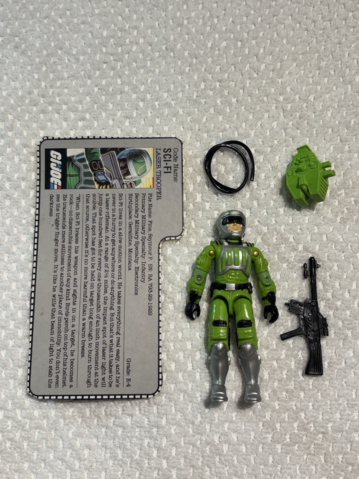 Sci-Fi V1 100% Complete G.I. Joe 1986 Hasbro Vintage Action Figure
