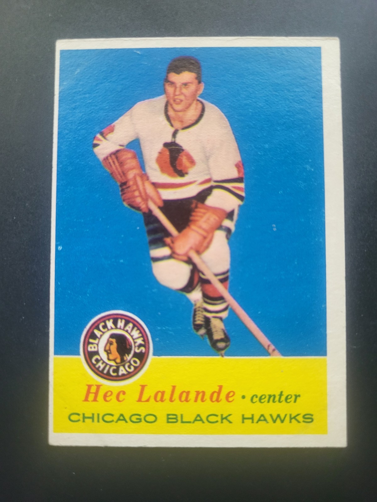 1957-58 Topps Chicago Blackhawks Hec Lalande #31 Vintage Ex+ 1957-58 Topps Chicago Blackhawks Hec Lalande #31 Vintage Ex+