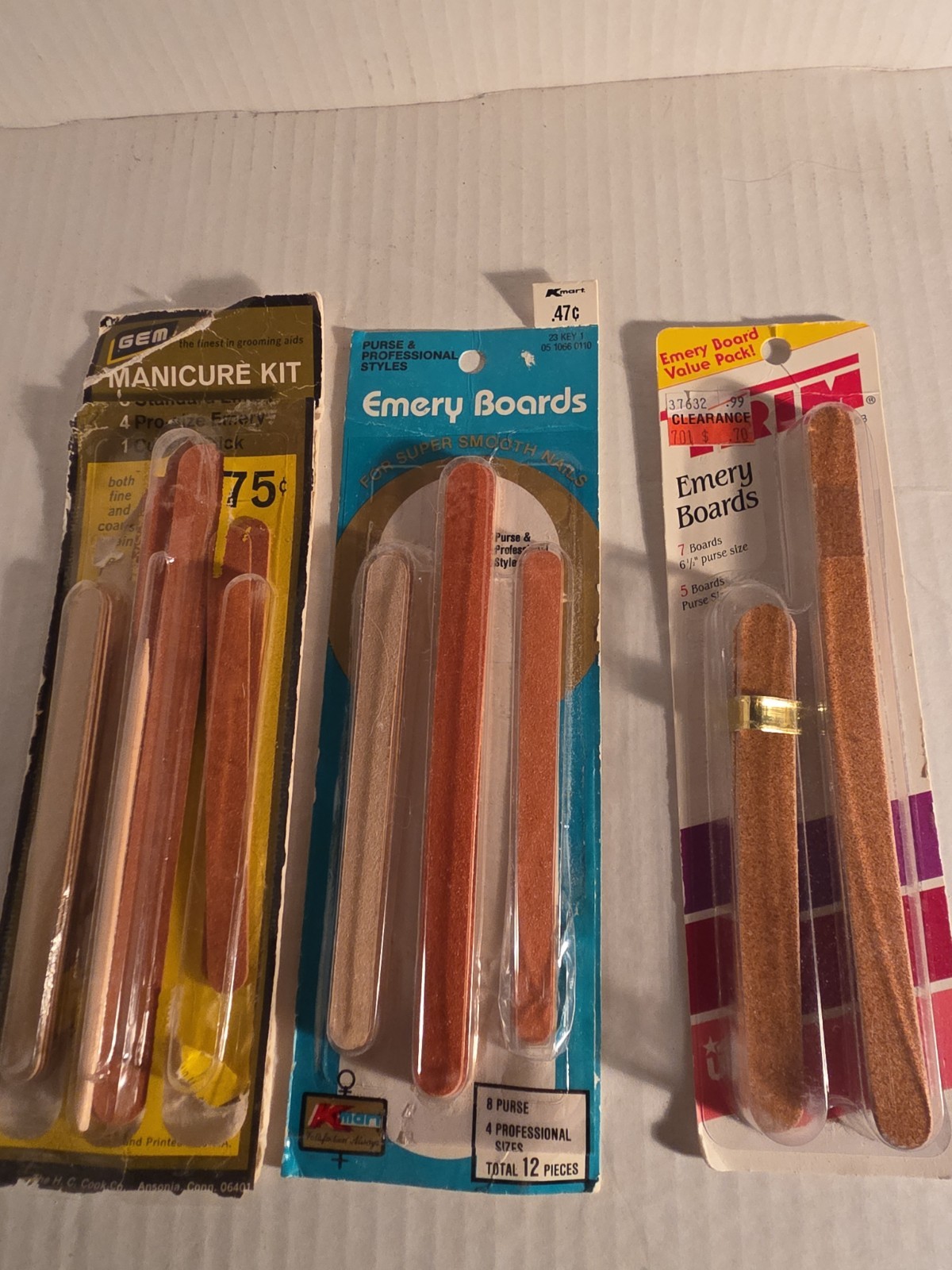Vintage Emery Boards Nos Made In USA 1 Unoped 2 Partials