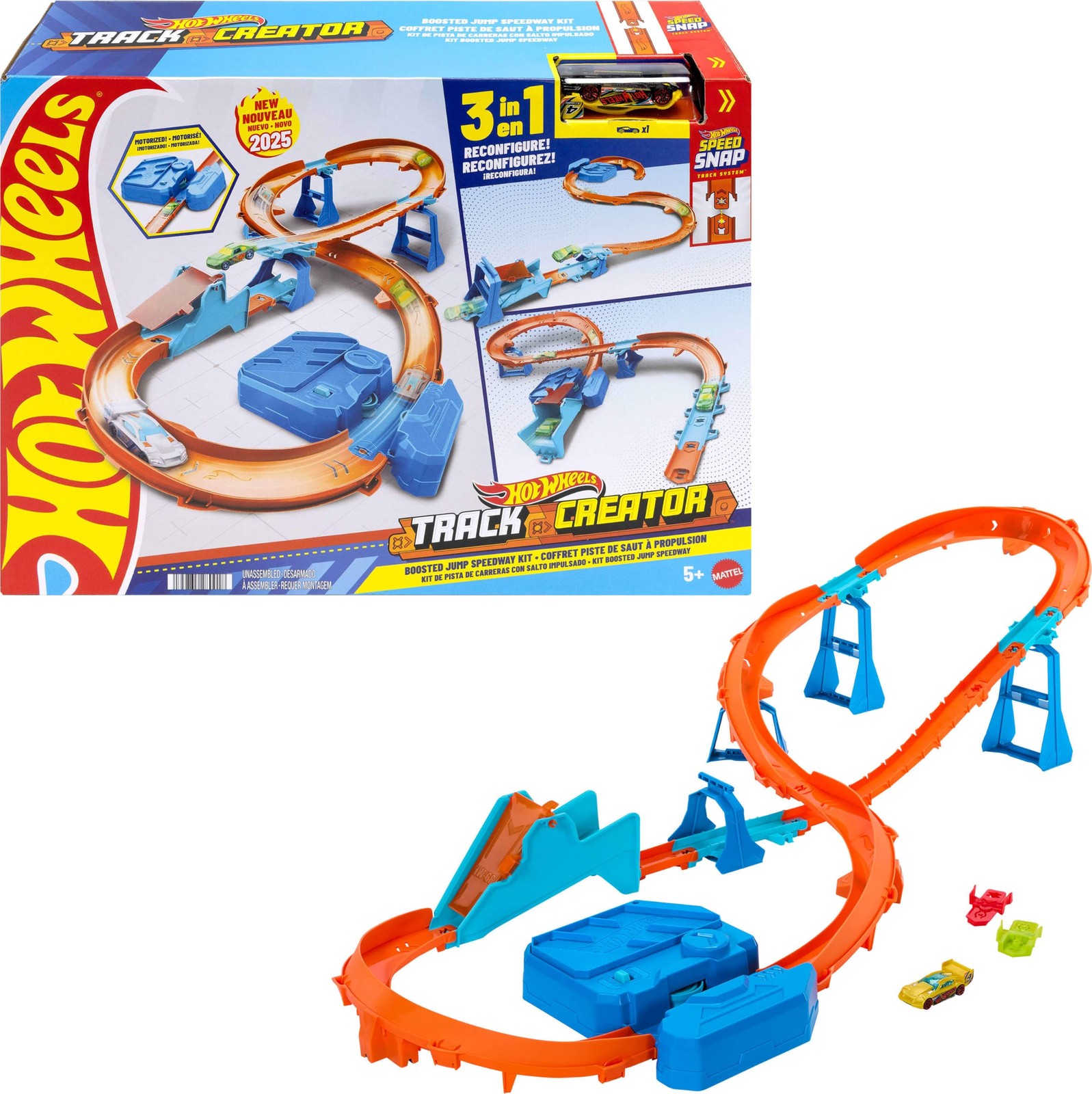Track Creator Boosted Jump Speedway Set & Toy Car