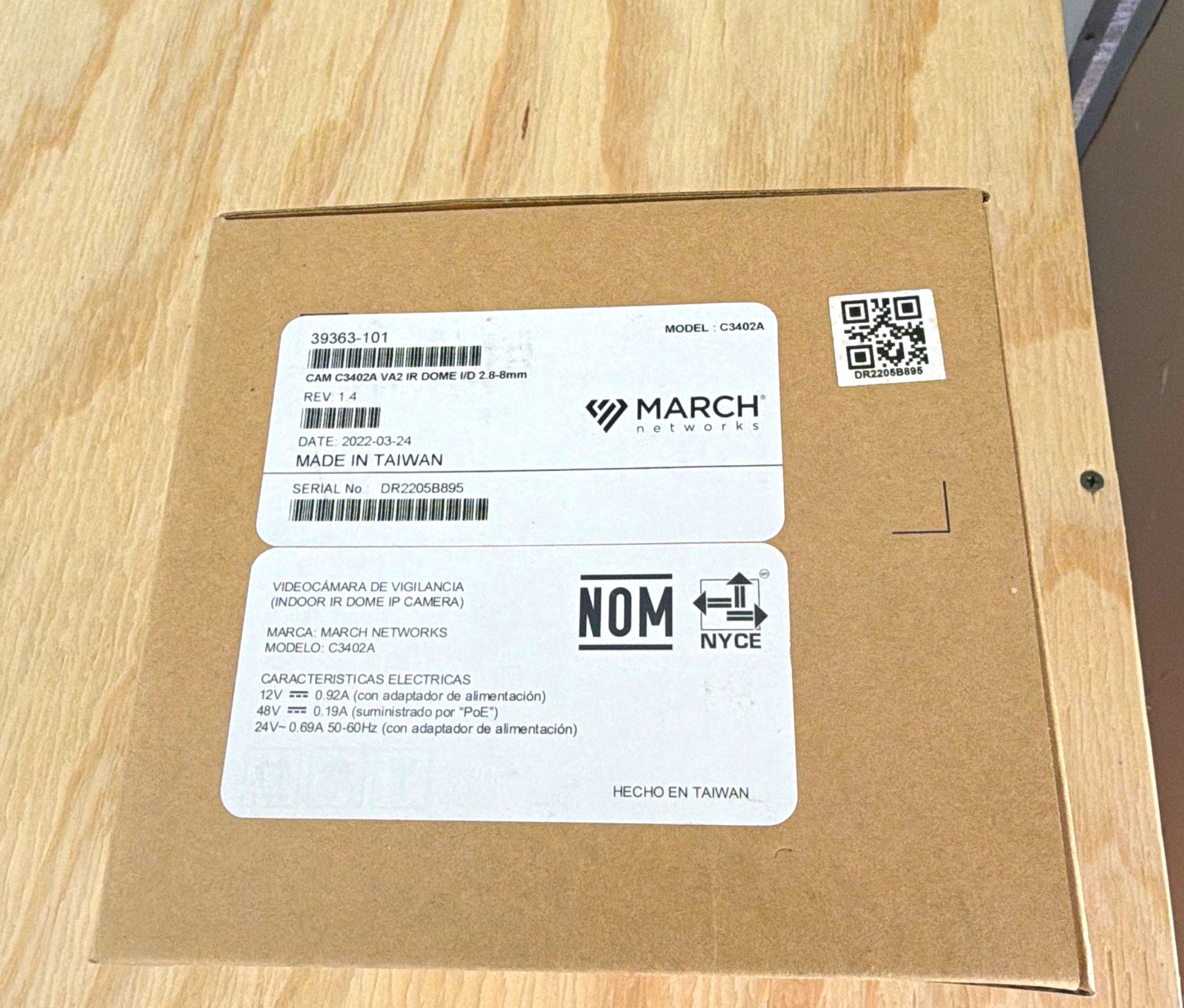 March Networks C3402A IP Indoor IR Dome Camera 4MP Varifocal Lens Brown March Networks C3402A IP Indoor IR Dome Camera 4MP Varifocal Lens Brown