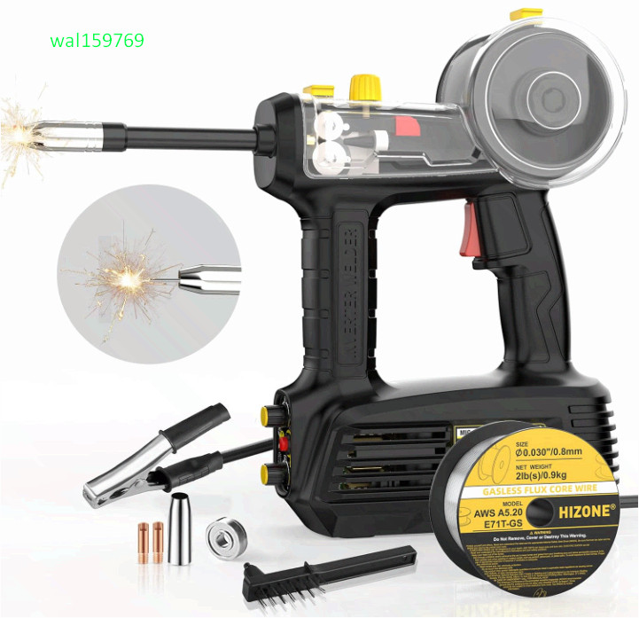 HIZONE 100A 110V Handheld MIG Welder, Gasless Flux Core Welding Machine HIZONE 100A 110V Handheld MIG Welder, Gasless Flux Core Welding Machine