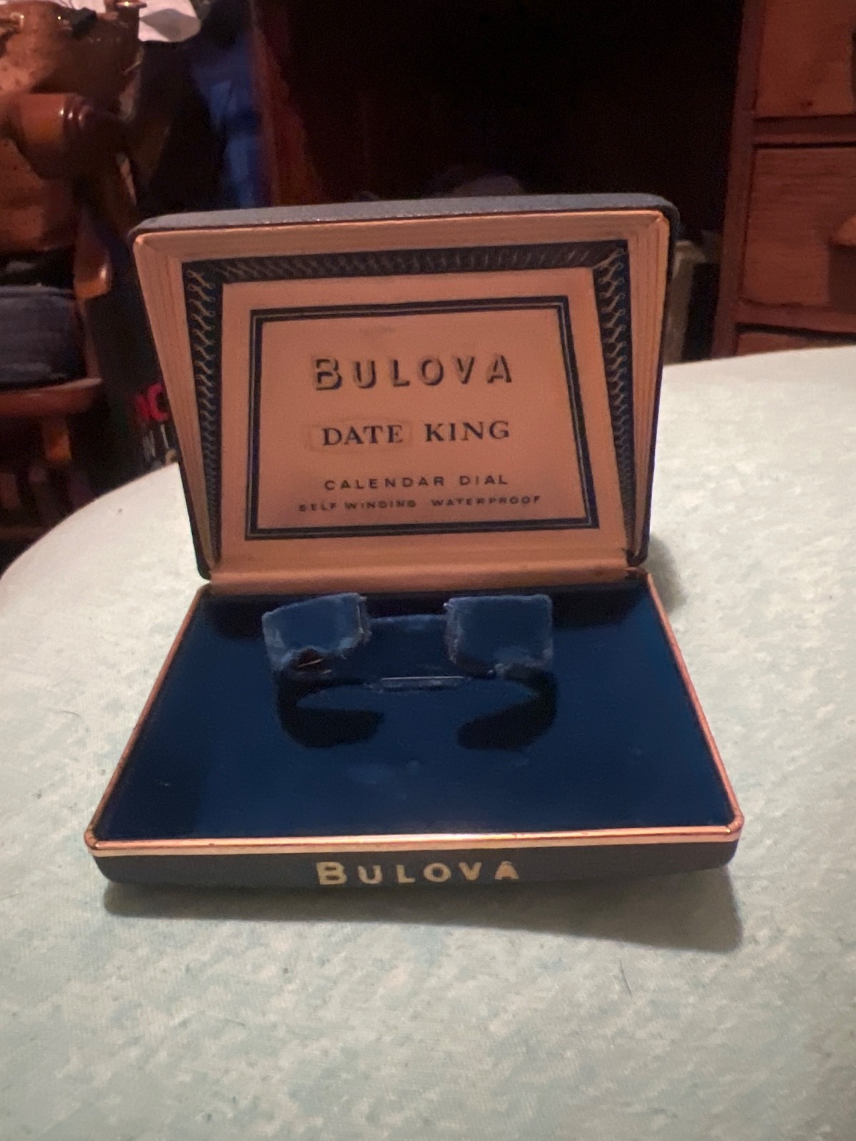 1965 Bulova Date King watch, never worn with original box, keeps time perfectly 1965 Bulova Date King watch, never worn with original box, keeps time perfectly