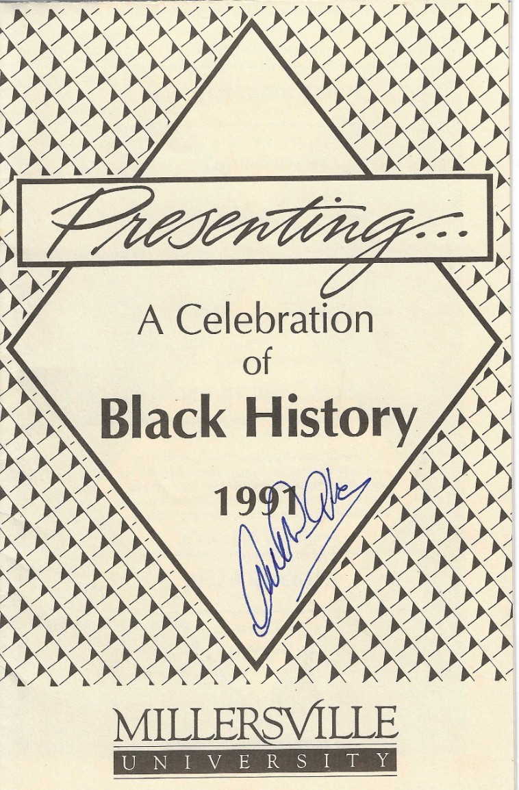 Arthur Ashe SIGNED 1991 Celebration of Black History Program COA Tennis Player