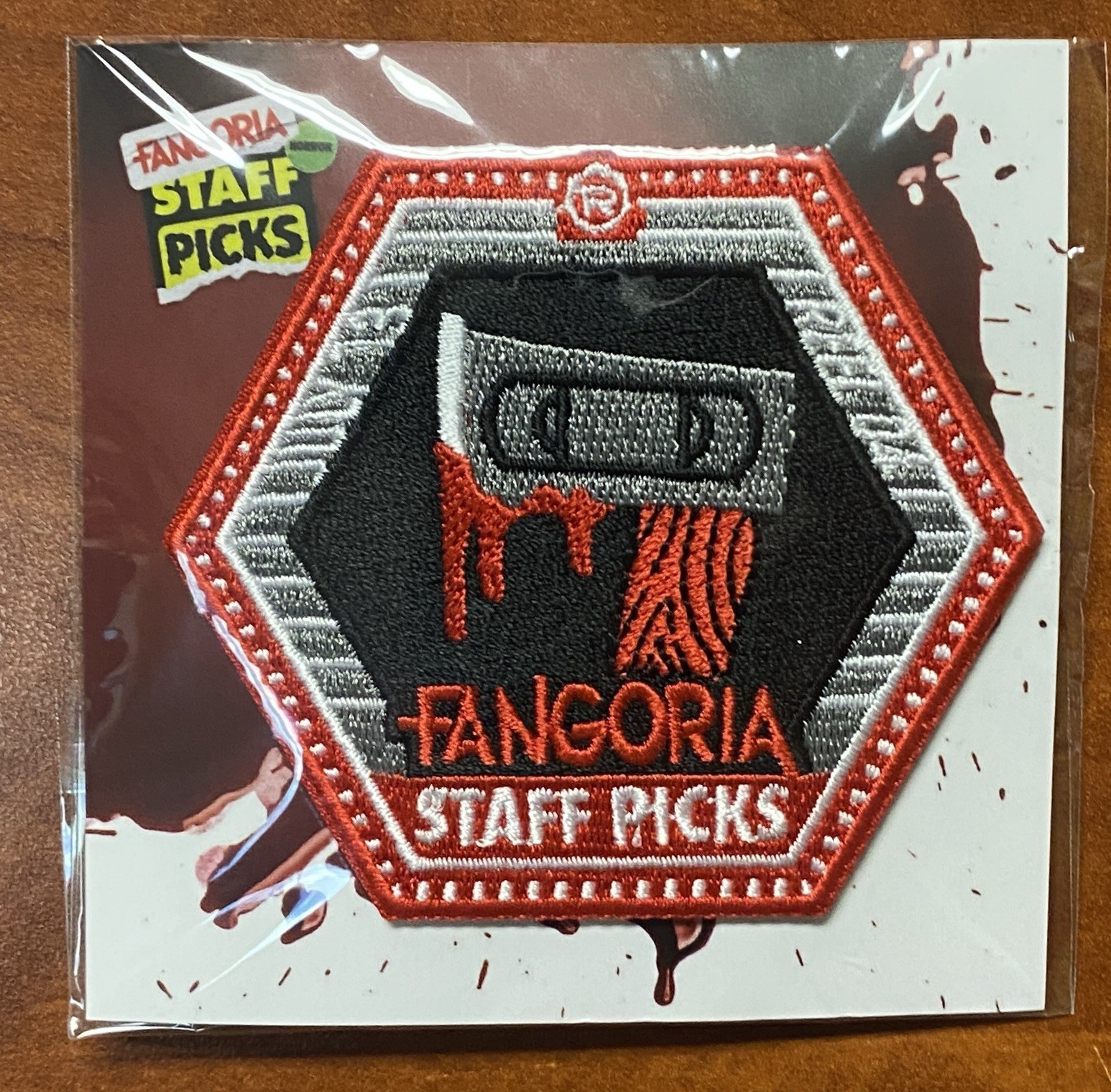 Fangoria Staff Picks Patch-Regal-July 2026-American Psycho Fangoria Staff Picks Patch-Regal-July 2026-American Psycho