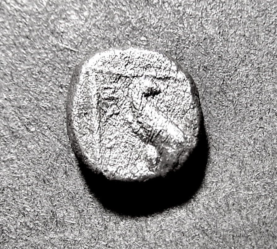 AMYNTAS III w/ HERCULES w/ Royal Eagle, Very RARE Silver Greek Coin, 9mm