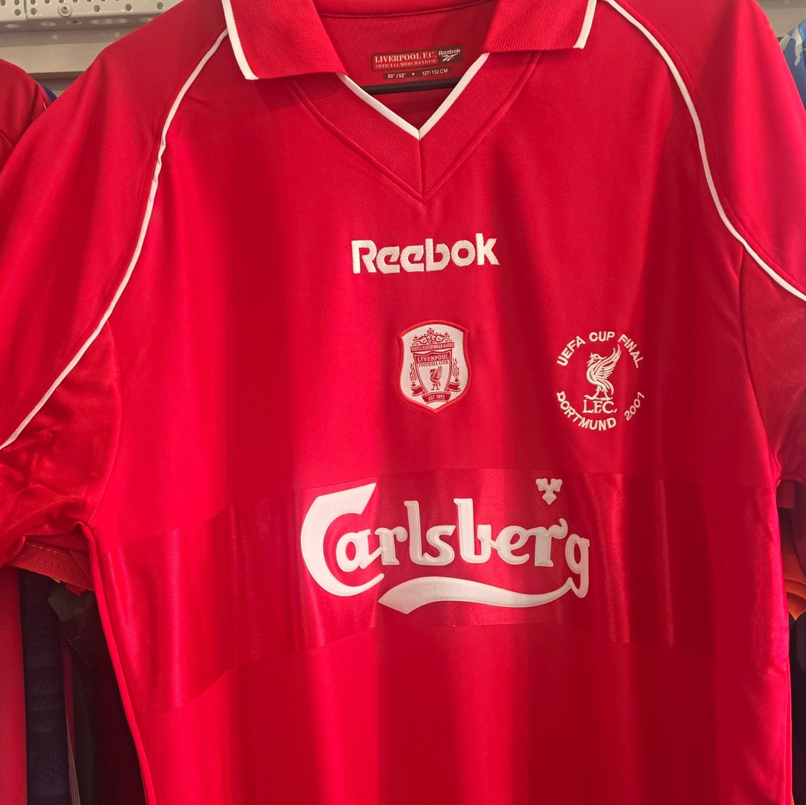 Reebok Liverpool Michael Owen #10 Red Soccer Jersey Boys 50/52 UEFA Cup 2001 2XL Reebok Liverpool Michael Owen #10 Red Soccer Jersey Boys 50/52 UEFA Cup 2001 2XL