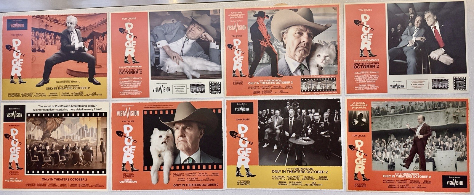 DIGGER LOBBY  COMPLETE SET RARE AMC - ALL EIGHT - Tom Cruise Film 1 Day shipping