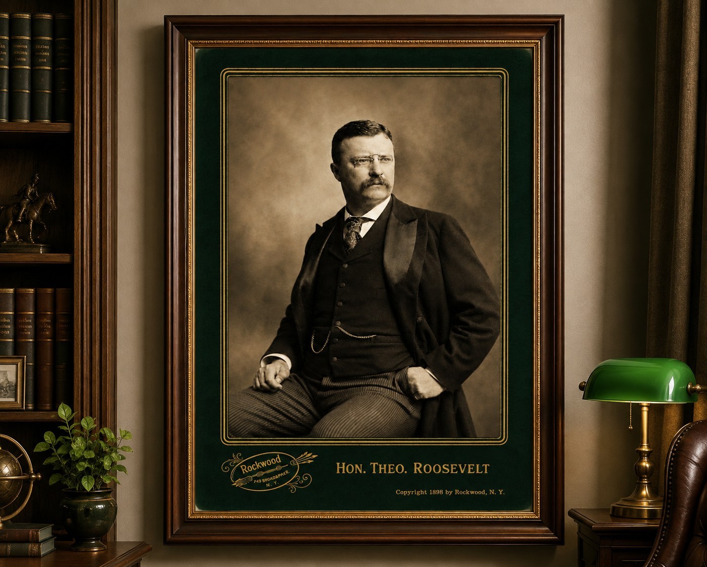 Theodore Roosevelt Cabinet Card Poster 24x36 Museum Style Portrait Vintage Wall