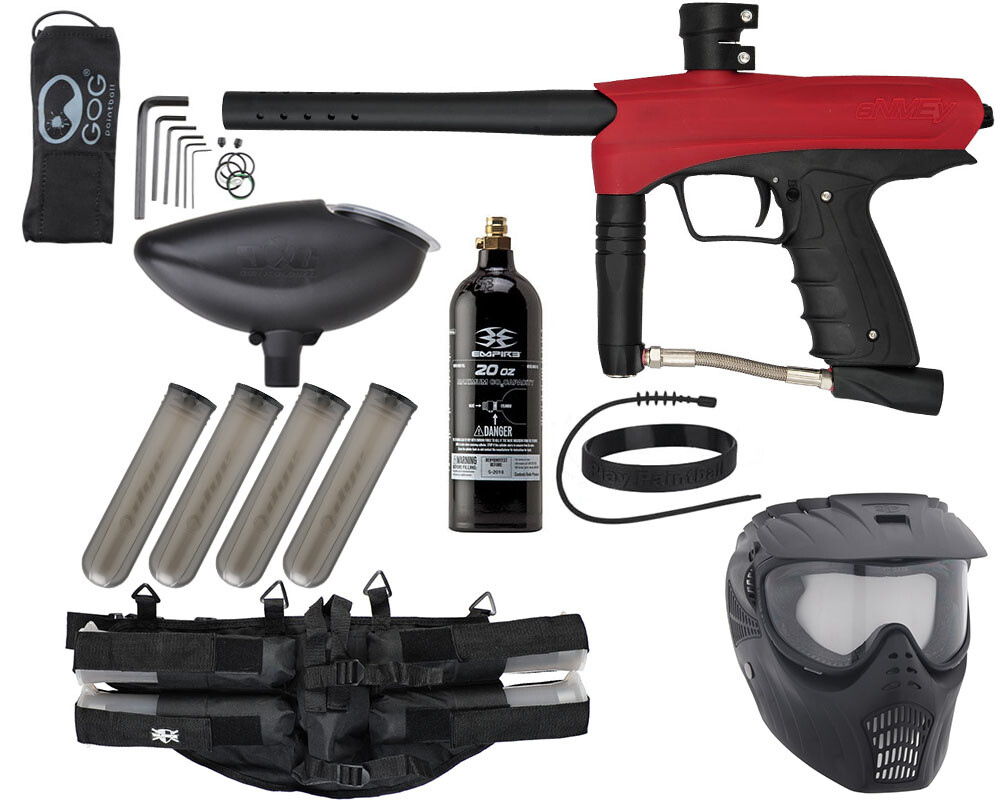 NEW GOG ENMEY EPIC PAINTBALL GUN PACKAGE KIT - RED
