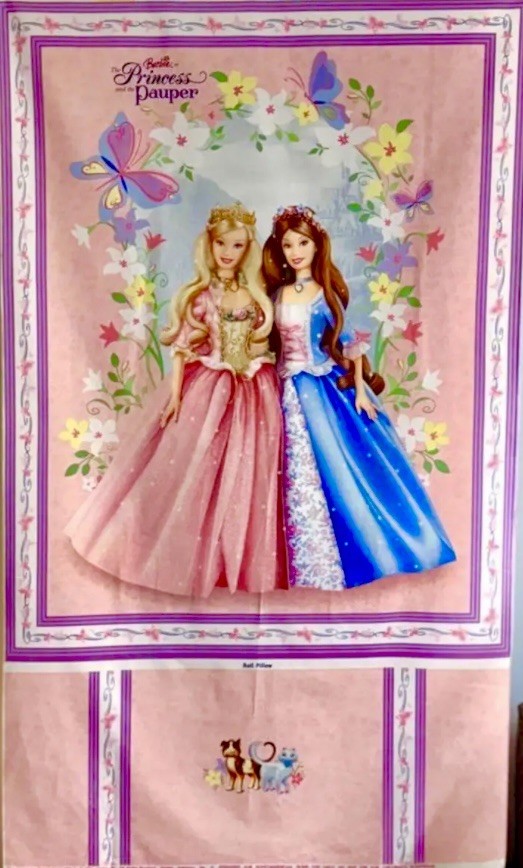 Barbie Princess & The Pauper  MATTEL  Fabric Panel Vintage RARE COLLECTORS NEW