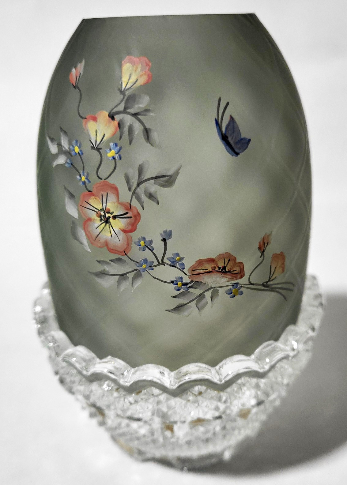 Fenton Frosted Fairy Lamp Fenton Frosted Fairy Lamp