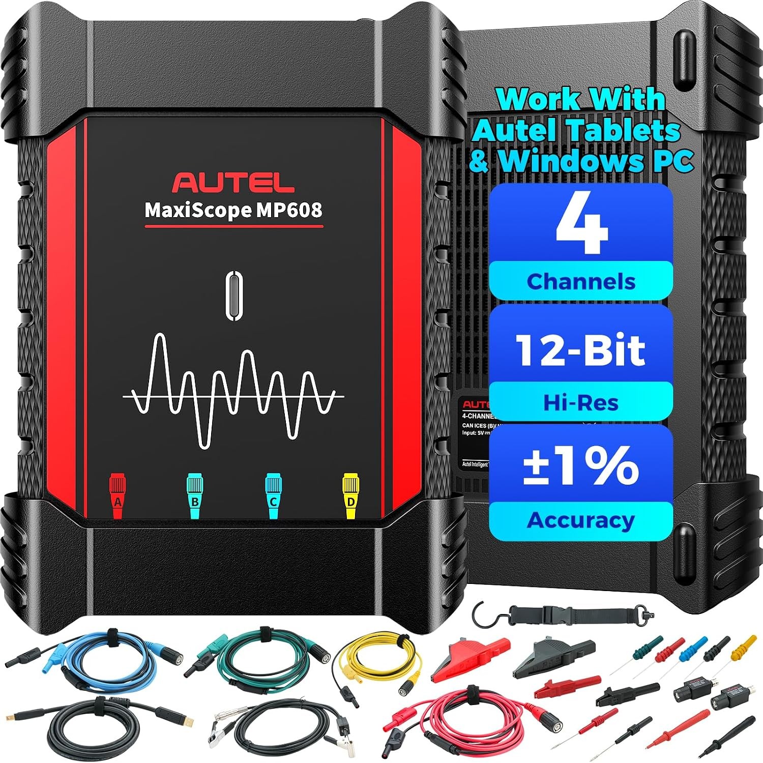 Autel MaxiScope MP608 4-Channel Professional Automotive Oscilloscope Up To MP408 Autel MaxiScope MP608 4-Channel Professional Automotive Oscilloscope Up To MP408