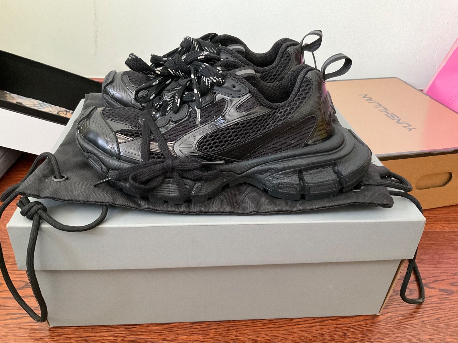 Balenciaga 3XL All Black Chunky Trainers EU Size 37 Women’s Sneakers