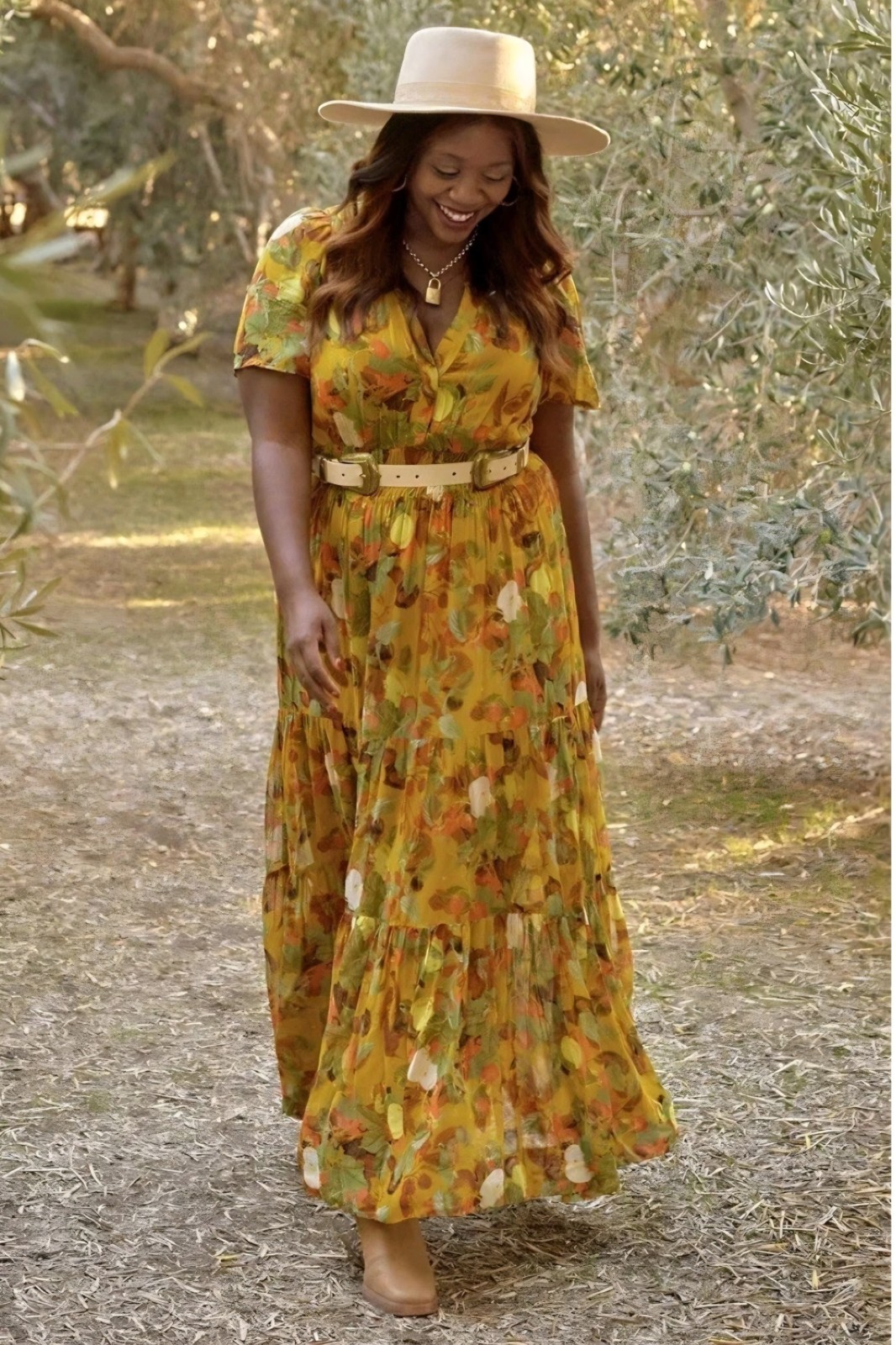 Rare Anthropologie The Somerset Maxi Dress L Autmnal Print Chiffon Rare Anthropologie The Somerset Maxi Dress L Autmnal Print Chiffon