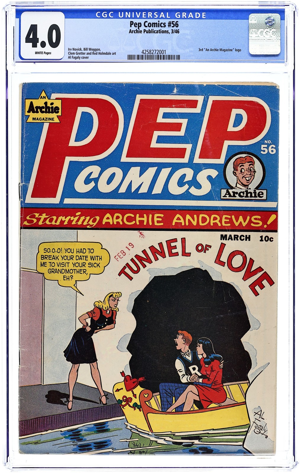 Pep Comics #56 CGC 4.0 1946 4258272001