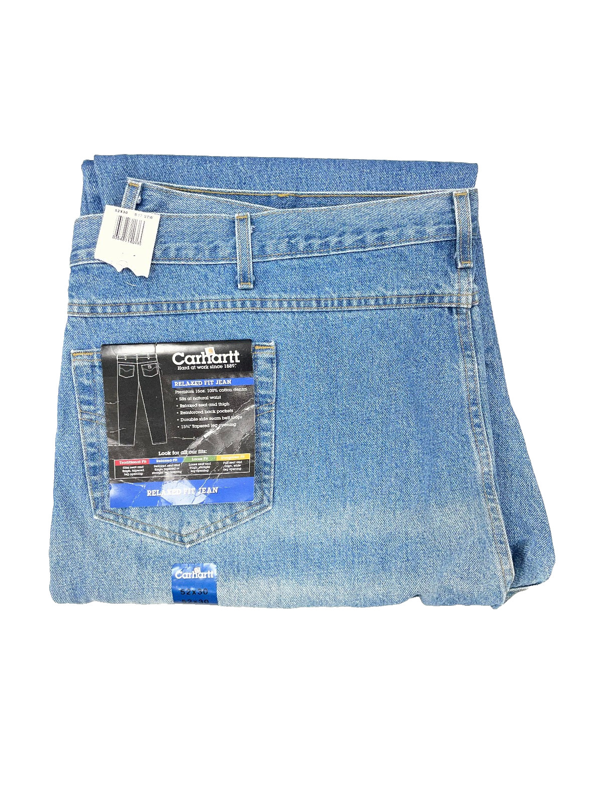 Vintage Carhartt B17 STW Stonewash Blue Denim Jeans Mens 52X30 Relaxed Fit 2005 Vintage Carhartt B17 STW Stonewash Blue Denim Jeans Mens 52X30 Relaxed Fit 2005