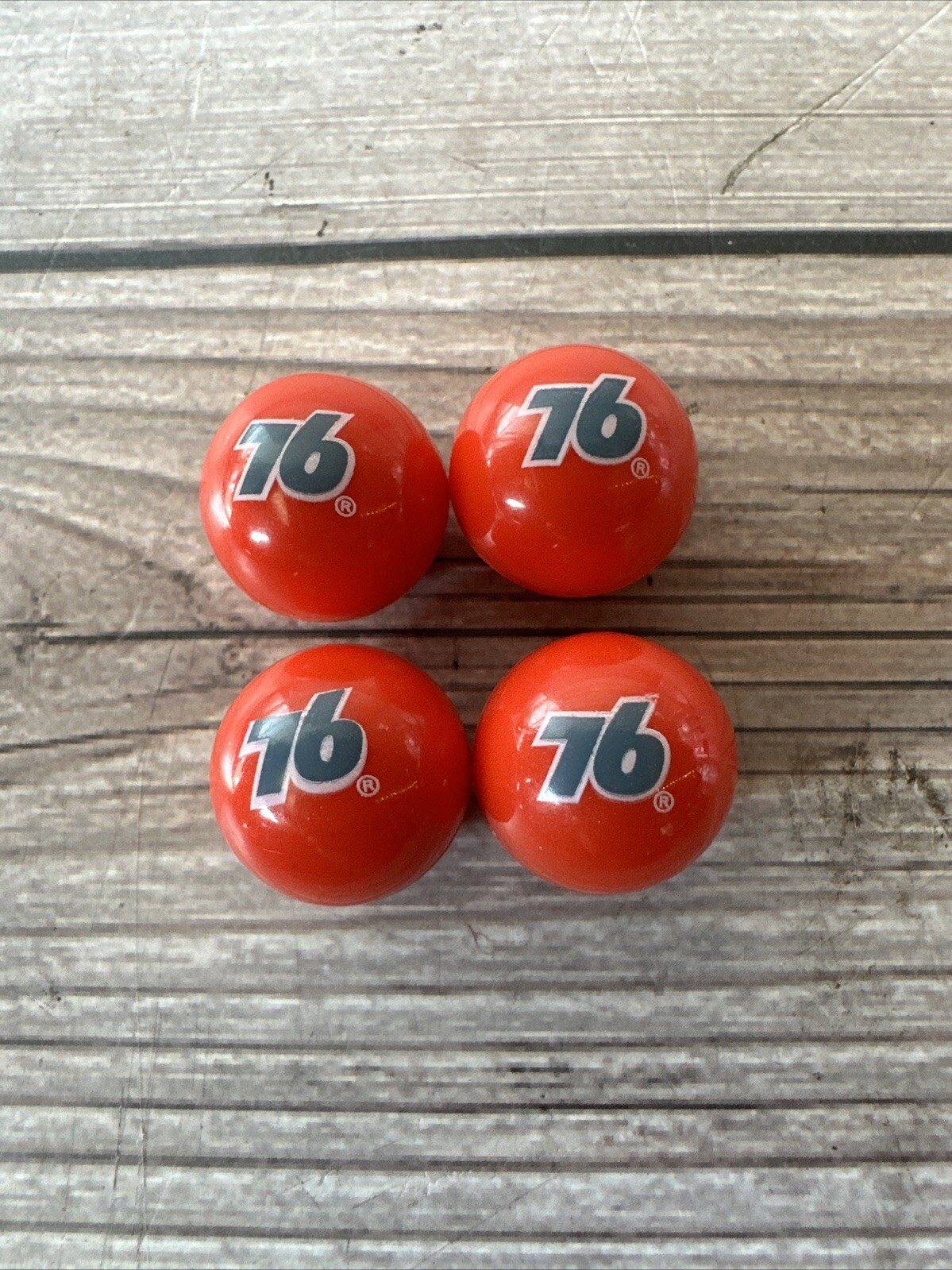 Vintage 76 Gas Tire Valve Stem Caps (Plastic) Set of Four