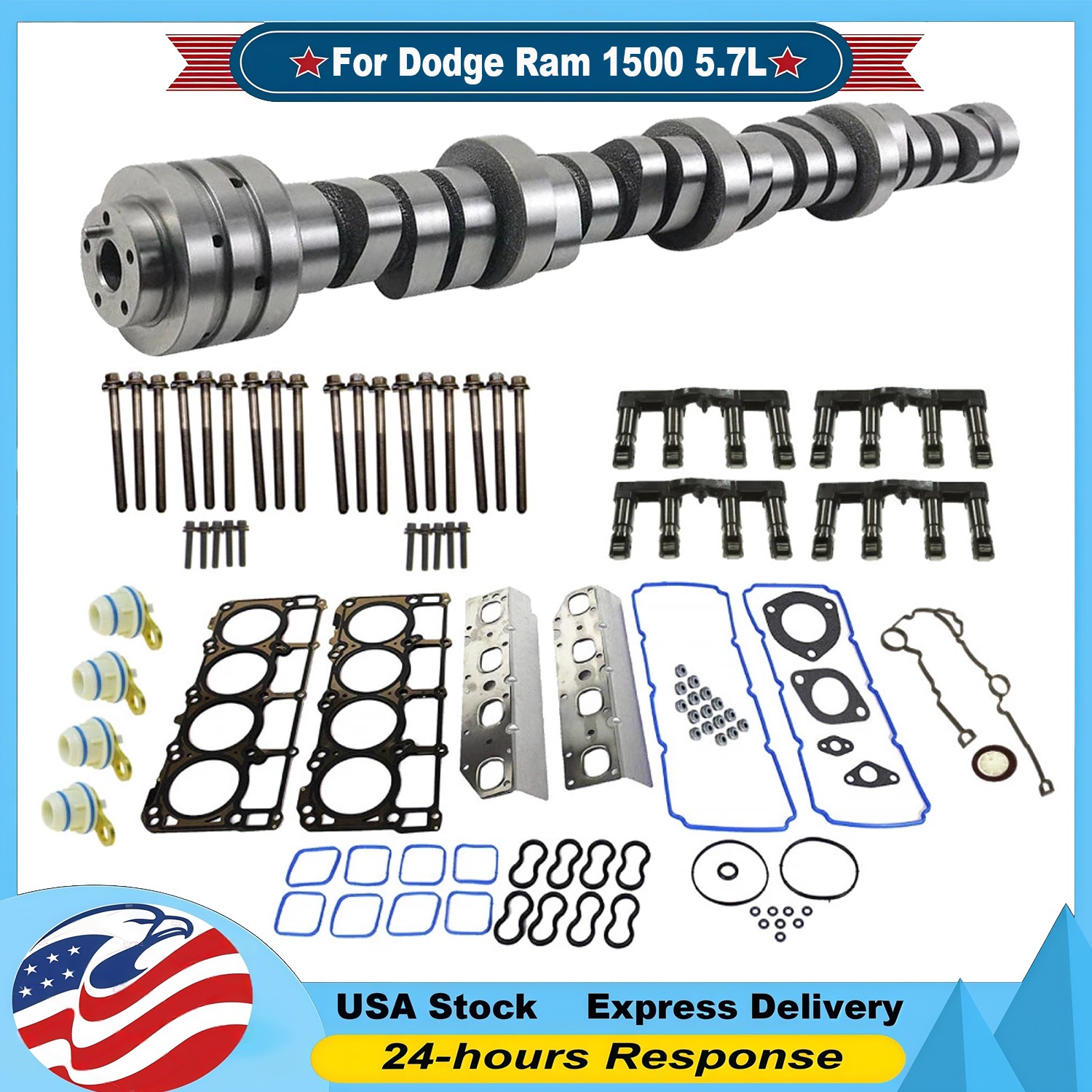 MDS Deleted Camshaft Lifters Kit Fits 2009-2019 Dodge Ram 1500 5.7L Hemi V8 VVT